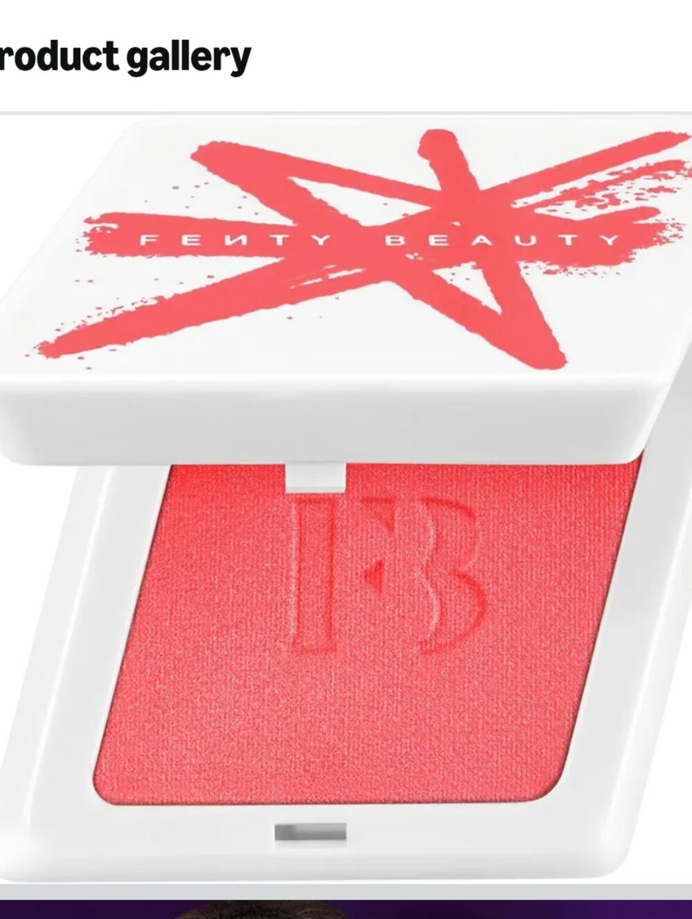 Fenty Beauty Suede Powder Blush - Lolly Poppy Vibrant Coral
